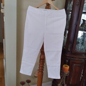 Comfortable white pants, Cotton, Size - 10